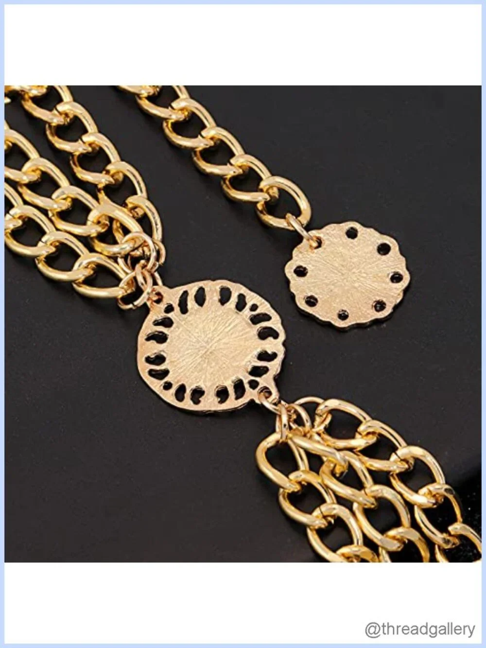 Multilayer Chain Belt Alloy Sunflower Belly Chain Adjustable Waist Women